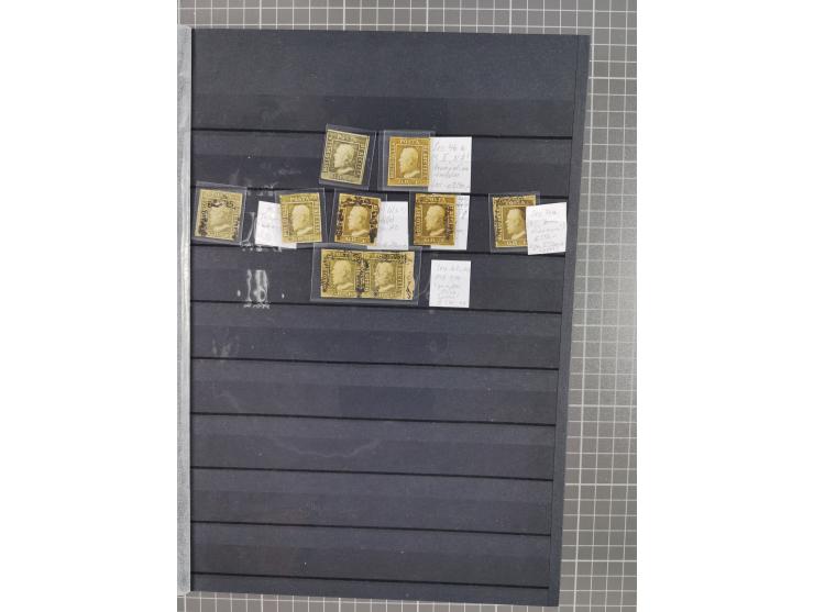 1859 Ferdinand II collection of over 100 mint and used stamps, neatly arranged by denomination, a solid study of the issue wi