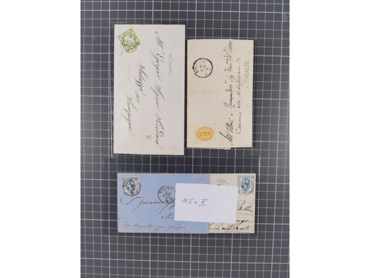 1858-62 group of twenty covers, eight being franked with Arms of the Two Sicilies, all but two of these being 2 gr. single fr