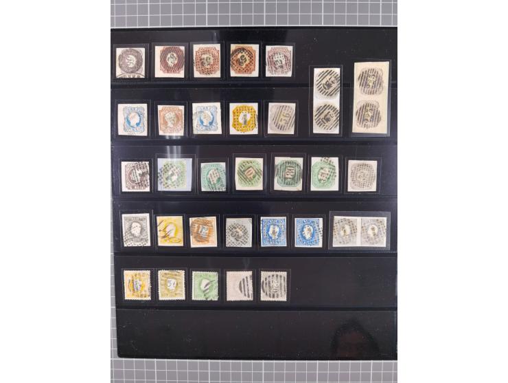 1853/1884, collection of used classics, almost entirely imperforate issues, including 1853 Maria II Embossed 5 r., selection 