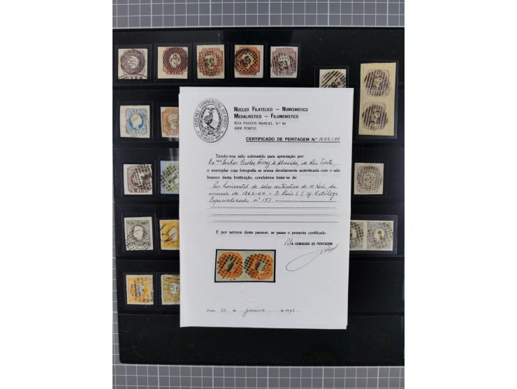 1853/1884, collection of used classics, almost entirely imperforate issues, including 1853 Maria II Embossed 5 r., selection 