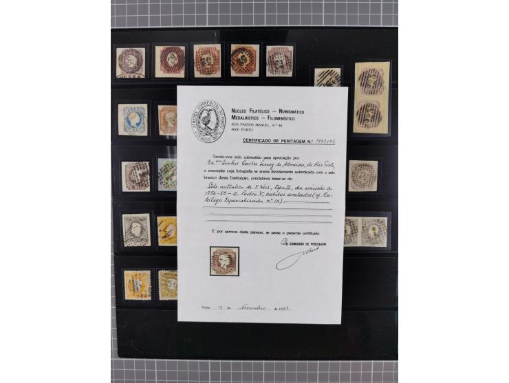 1853/1884, collection of used classics, almost entirely imperforate issues, including 1853 Maria II Embossed 5 r., selection 