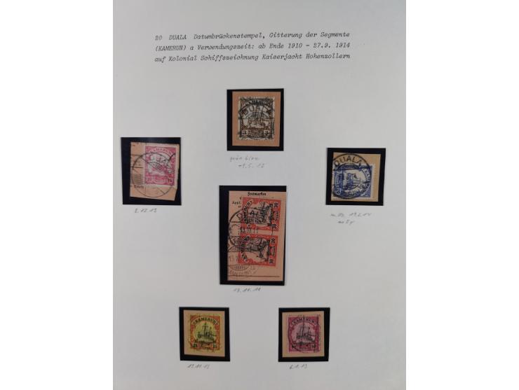 1897/1914, umfangreiche Sammlung mit ca. 180 Briefstücken und einigen losen Marken mit besseren Stempeln, Bahn- und Schiffpos