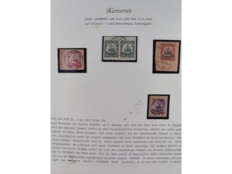 1897/1914, umfangreiche Sammlung mit ca. 180 Briefstücken und einigen losen Marken mit besseren Stempeln, Bahn- und Schiffpos