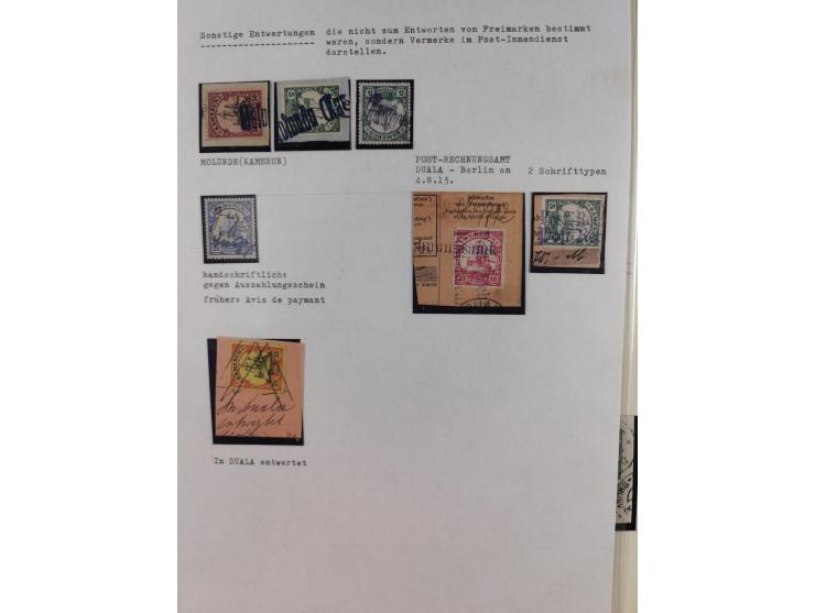 1897/1914, umfangreiche Sammlung mit ca. 180 Briefstücken und einigen losen Marken mit besseren Stempeln, Bahn- und Schiffpos