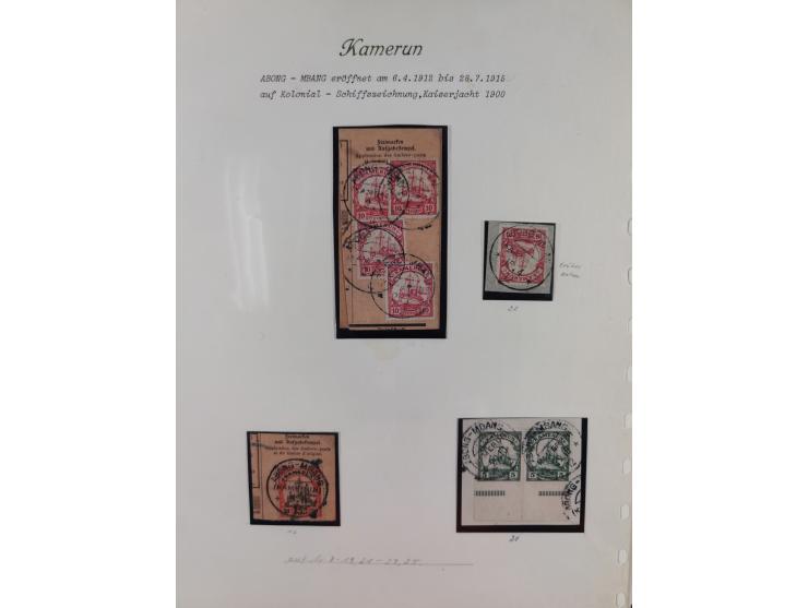 1897/1914, umfangreiche Sammlung mit ca. 180 Briefstücken und einigen losen Marken mit besseren Stempeln, Bahn- und Schiffpos
