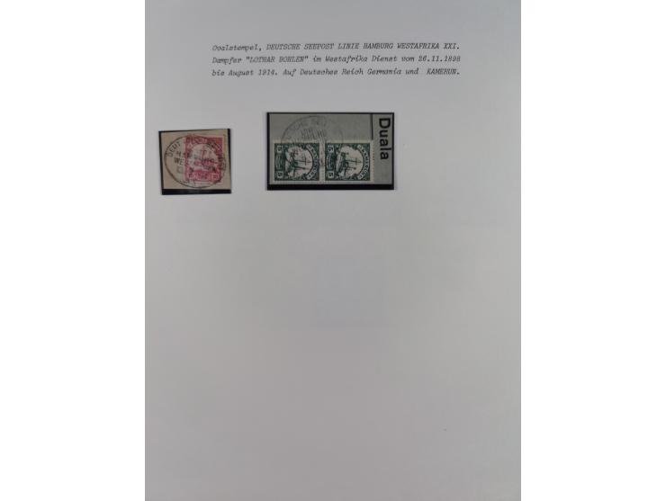 1897/1914, umfangreiche Sammlung mit ca. 180 Briefstücken und einigen losen Marken mit besseren Stempeln, Bahn- und Schiffpos
