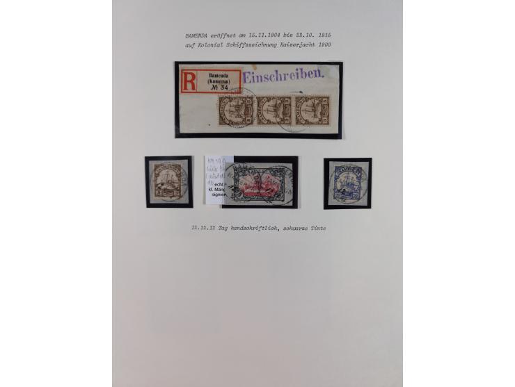 1897/1914, umfangreiche Sammlung mit ca. 180 Briefstücken und einigen losen Marken mit besseren Stempeln, Bahn- und Schiffpos