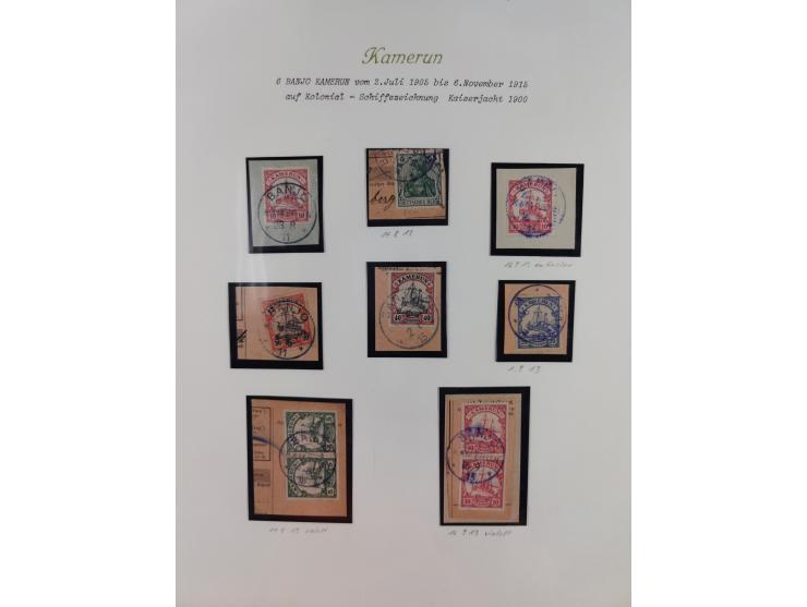 1897/1914, umfangreiche Sammlung mit ca. 180 Briefstücken und einigen losen Marken mit besseren Stempeln, Bahn- und Schiffpos