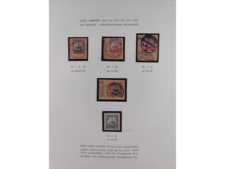1897/1914, umfangreiche Sammlung mit ca. 180 Briefstücken und einigen losen Marken mit besseren Stempeln, Bahn- und Schiffpos