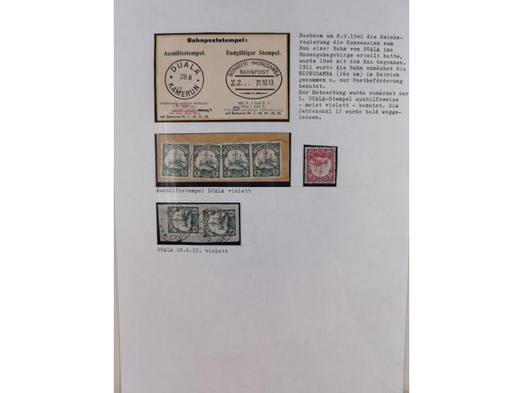 1897/1914, umfangreiche Sammlung mit ca. 180 Briefstücken und einigen losen Marken mit besseren Stempeln, Bahn- und Schiffpos