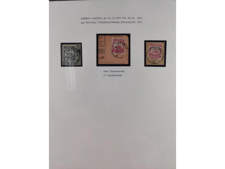 1897/1914, umfangreiche Sammlung mit ca. 180 Briefstücken und einigen losen Marken mit besseren Stempeln, Bahn- und Schiffpos