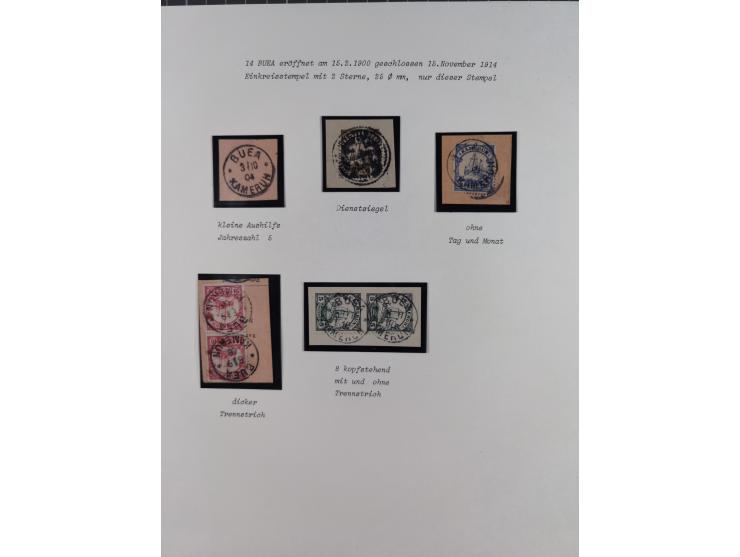 1897/1914, umfangreiche Sammlung mit ca. 180 Briefstücken und einigen losen Marken mit besseren Stempeln, Bahn- und Schiffpos