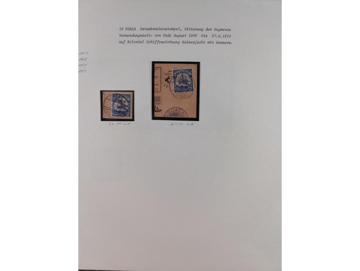 1897/1914, umfangreiche Sammlung mit ca. 180 Briefstücken und einigen losen Marken mit besseren Stempeln, Bahn- und Schiffpos
