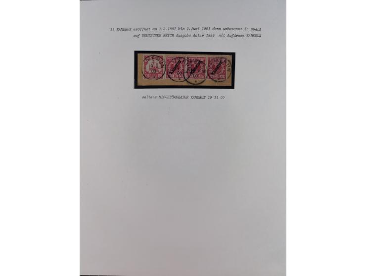 1897/1914, umfangreiche Sammlung mit ca. 180 Briefstücken und einigen losen Marken mit besseren Stempeln, Bahn- und Schiffpos
