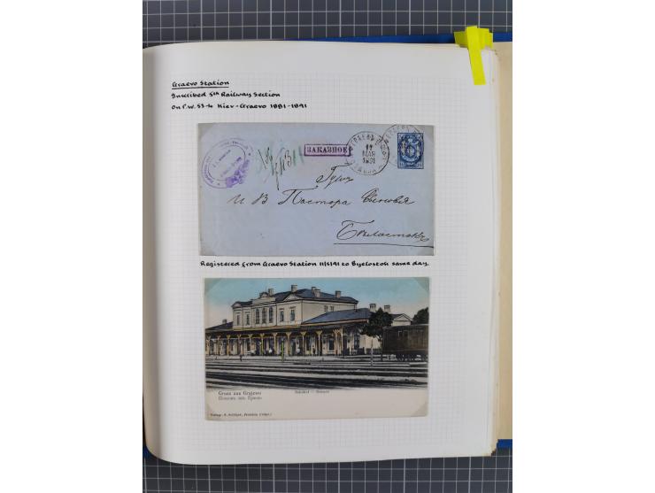 1880/1918 (ca.), Imperial Russia Railway Post Offices, splendid collection of circa 400 covers and cards, expertly arranged w