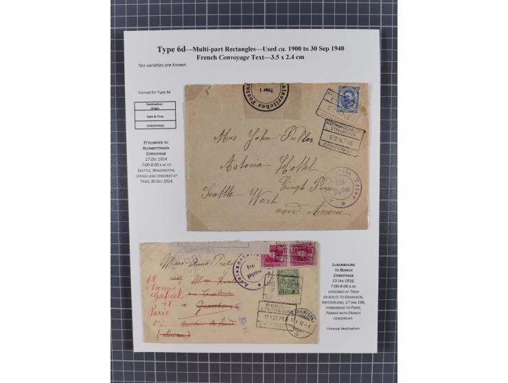 1875/1955 (ca.), 'The evolution of Luxembourg's railway postmarks', nice little exhibition collection with 38 entires includi