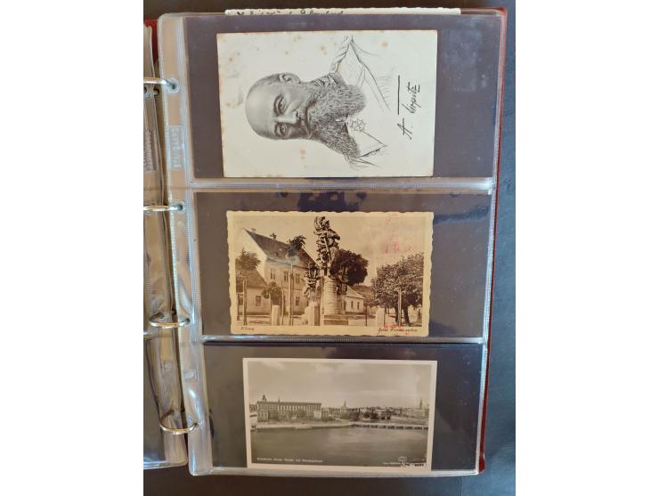 1890/1950(ca.), mostly older European postcards including a few litho's, totally ca. 300 ex. in 2 albums&nbsp;
