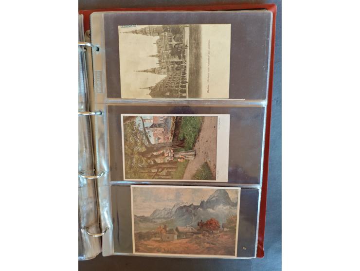 1890/1950(ca.), mostly older European postcards including a few litho's, totally ca. 300 ex. in 2 albums&nbsp;