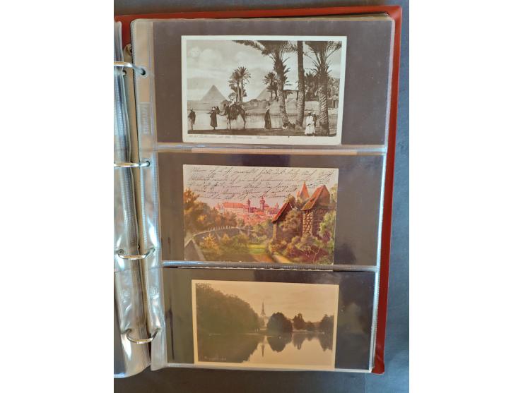1890/1950(ca.), mostly older European postcards including a few litho's, totally ca. 300 ex. in 2 albums&nbsp;