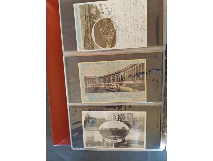 1890/1950(ca.), mostly older European postcards including a few litho's, totally ca. 300 ex. in 2 albums&nbsp;