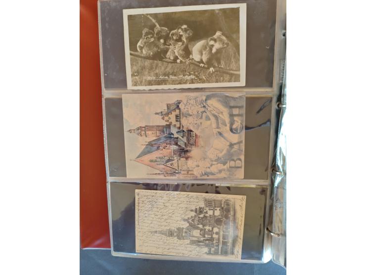 1890/1950(ca.), mostly older European postcards including a few litho's, totally ca. 300 ex. in 2 albums&nbsp;