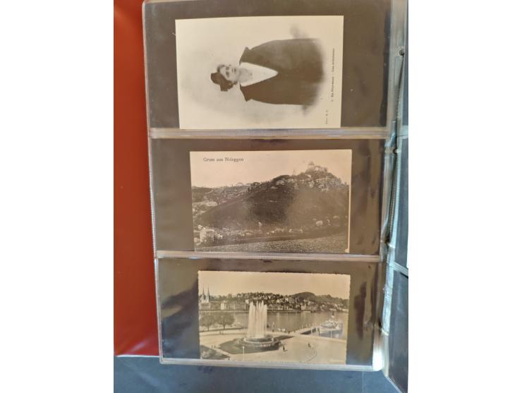 1890/1950(ca.), mostly older European postcards including a few litho's, totally ca. 300 ex. in 2 albums&nbsp;