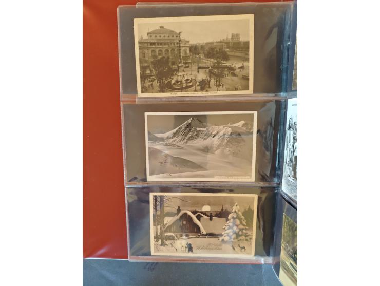 1890/1950(ca.), mostly older European postcards including a few litho's, totally ca. 300 ex. in 2 albums&nbsp;