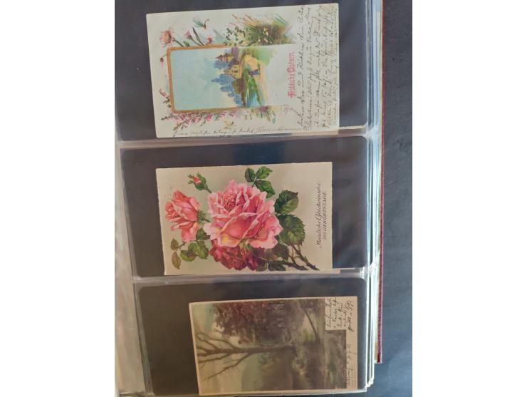 1890/1950(ca.), mostly older European postcards including a few litho's, totally ca. 300 ex. in 2 albums&nbsp;