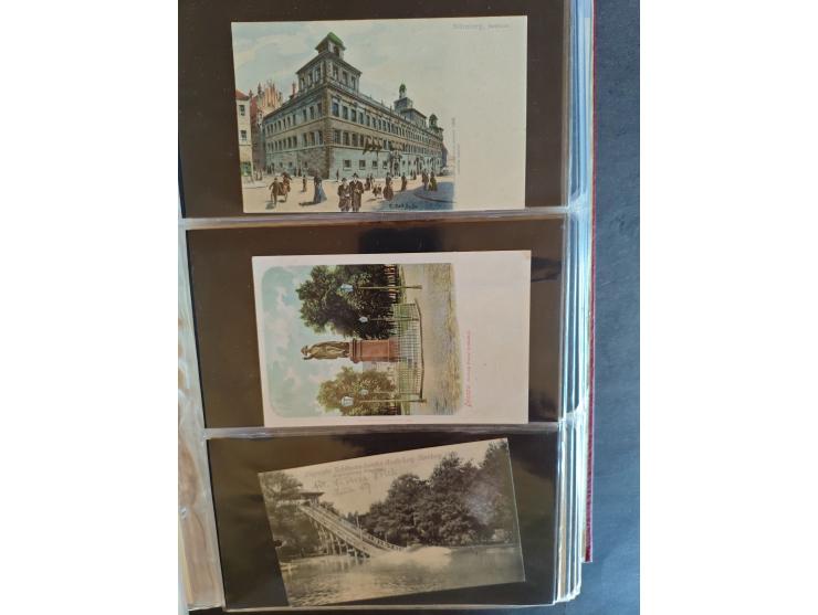 1890/1950(ca.), mostly older European postcards including a few litho's, totally ca. 300 ex. in 2 albums&nbsp;