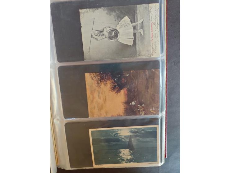 1890/1950(ca.), mostly older European postcards including a few litho's, totally ca. 300 ex. in 2 albums&nbsp;