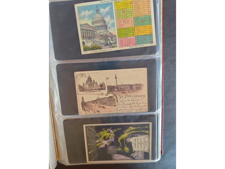 1890/1950(ca.), mostly older European postcards including a few litho's, totally ca. 300 ex. in 2 albums&nbsp;