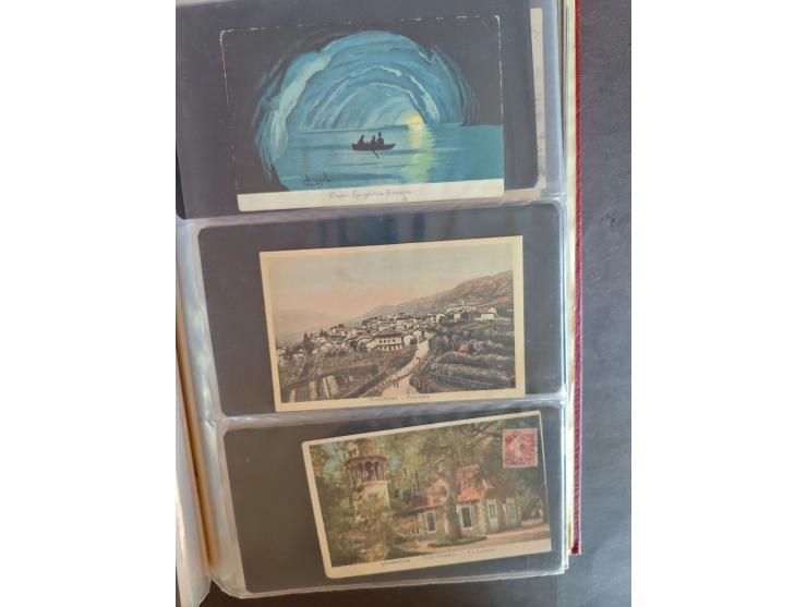 1890/1950(ca.), mostly older European postcards including a few litho's, totally ca. 300 ex. in 2 albums&nbsp;