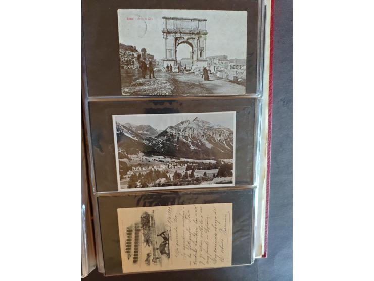 1890/1950(ca.), mostly older European postcards including a few litho's, totally ca. 300 ex. in 2 albums&nbsp;