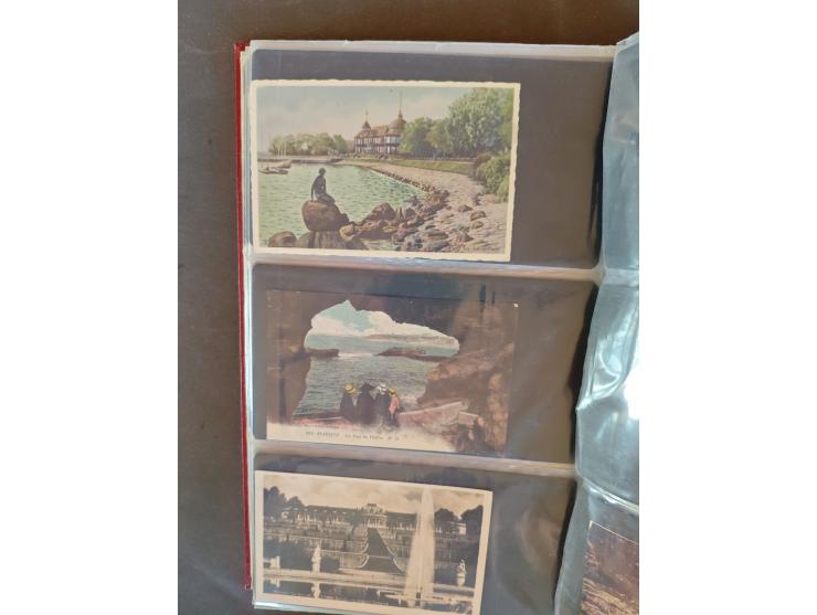 1890/1950(ca.), mostly older European postcards including a few litho's, totally ca. 300 ex. in 2 albums&nbsp;