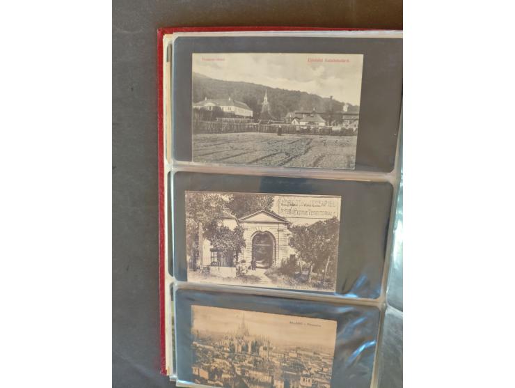 1890/1950(ca.), mostly older European postcards including a few litho's, totally ca. 300 ex. in 2 albums&nbsp;