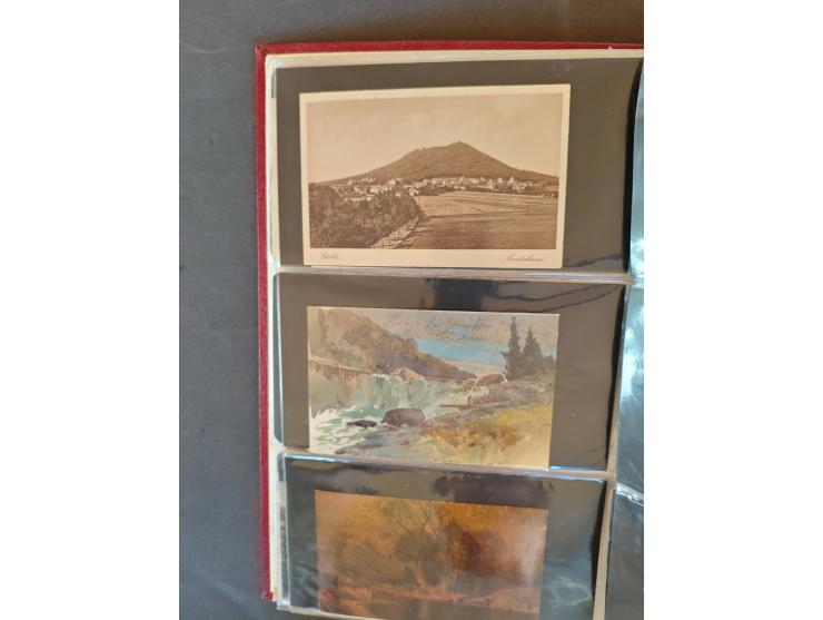 1890/1950(ca.), mostly older European postcards including a few litho's, totally ca. 300 ex. in 2 albums&nbsp;