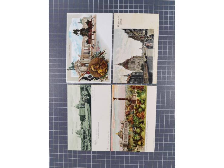 BERLIN, 40 ungebrauchte, taufrische Karten, fast ausnahmslos farbige Lithos um 1900, in dieser Erhaltung selten angeboten