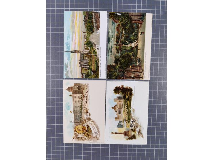 BERLIN, 40 ungebrauchte, taufrische Karten, fast ausnahmslos farbige Lithos um 1900, in dieser Erhaltung selten angeboten