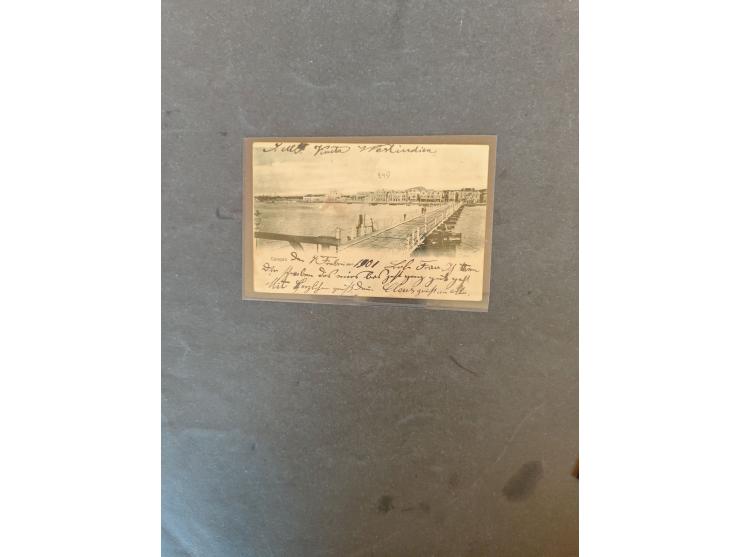 1889, Numerals 2 cent lilac, 2½ cent light green and 3 cent light brown, tied by violet transit cds. LA GUAIRA 11 MAR 1901" t