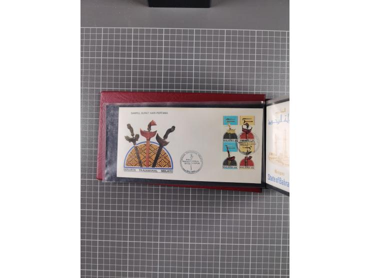 1980/2006 (ca.), collection of FDCs with some better and topical issues, in box