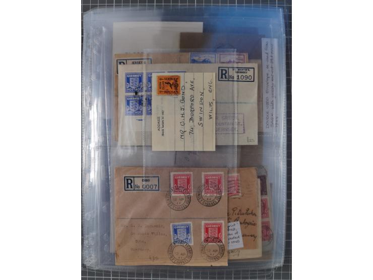 1940/44, interessante Sammlung mit über 60 Briefen und Karten, meist mit Kanalinseln-Bezug, dabei viele bessere wie fünf Feld