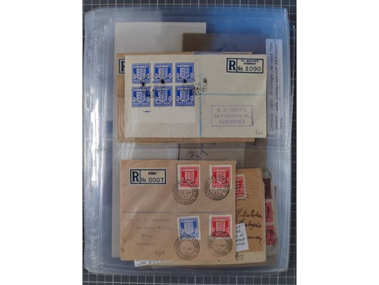 1940/44, interessante Sammlung mit über 60 Briefen und Karten, meist mit Kanalinseln-Bezug, dabei viele bessere wie fünf Feld