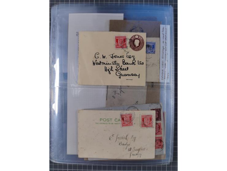 1940/44, interessante Sammlung mit über 60 Briefen und Karten, meist mit Kanalinseln-Bezug, dabei viele bessere wie fünf Feld