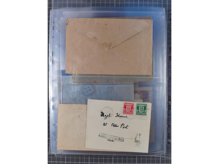 1940/44, interessante Sammlung mit über 60 Briefen und Karten, meist mit Kanalinseln-Bezug, dabei viele bessere wie fünf Feld