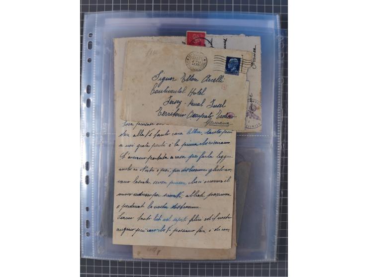 1940/44, interessante Sammlung mit über 60 Briefen und Karten, meist mit Kanalinseln-Bezug, dabei viele bessere wie fünf Feld