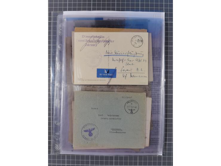 1940/44, interessante Sammlung mit über 60 Briefen und Karten, meist mit Kanalinseln-Bezug, dabei viele bessere wie fünf Feld
