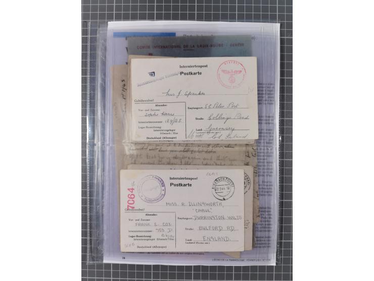 1940/44, interessante Sammlung mit über 60 Briefen und Karten, meist mit Kanalinseln-Bezug, dabei viele bessere wie fünf Feld