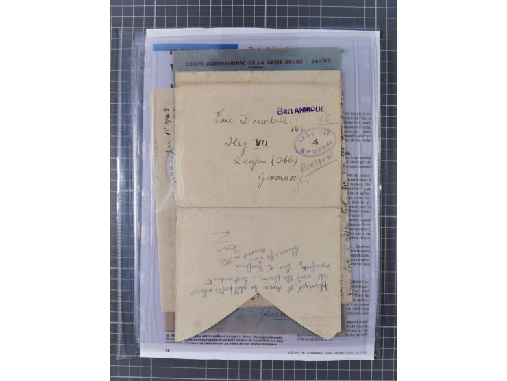 1940/44, interessante Sammlung mit über 60 Briefen und Karten, meist mit Kanalinseln-Bezug, dabei viele bessere wie fünf Feld