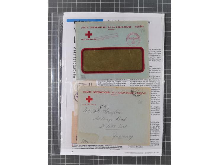 1940/44, interessante Sammlung mit über 60 Briefen und Karten, meist mit Kanalinseln-Bezug, dabei viele bessere wie fünf Feld