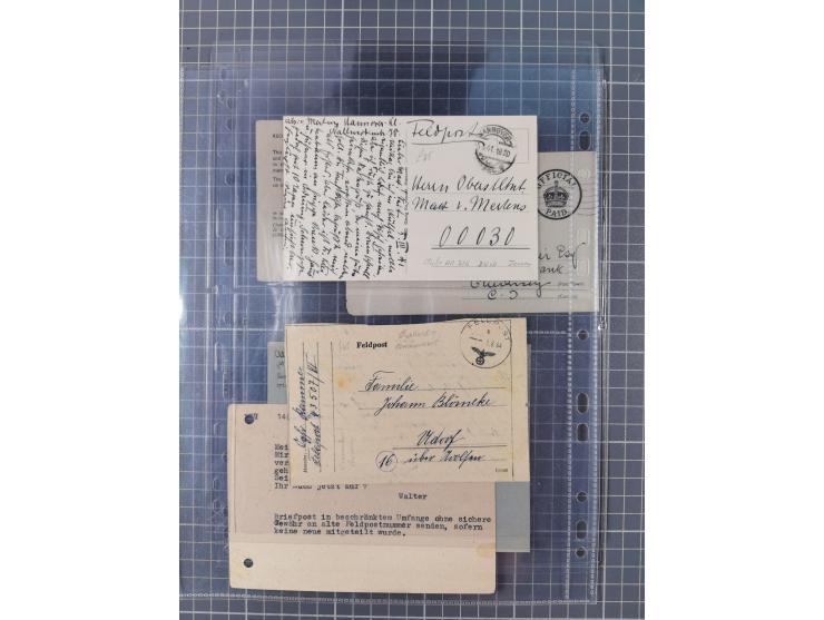 1940/44, interessante Sammlung mit über 60 Briefen und Karten, meist mit Kanalinseln-Bezug, dabei viele bessere wie fünf Feld